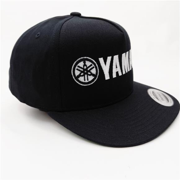 Yamaha Drums Logo Snapback Hat Flat Bill Trucker Cap Black Adjustable Musician main image 5